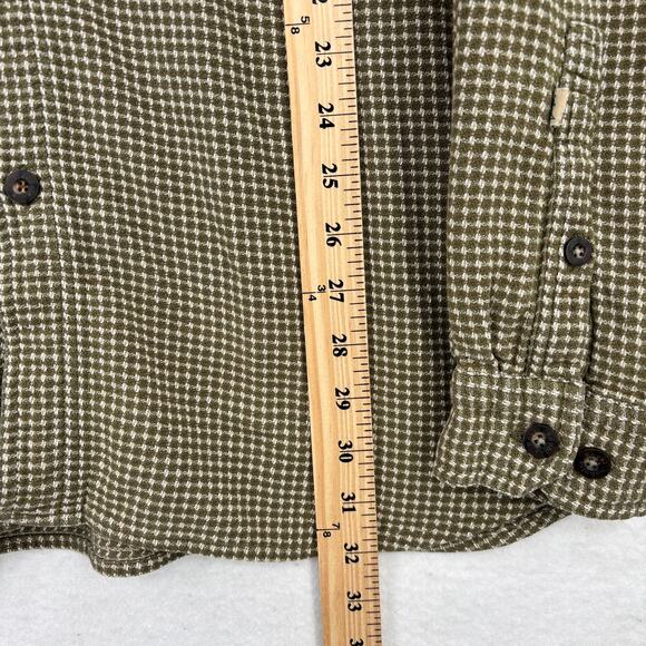 Royal Robbins Shirt Size XXL Olive Green Textured Button Down Cotton Long Sleeve - Picture 10 of 11